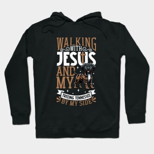 Jesus and dog - Treeing Tennessee Brindle Hoodie